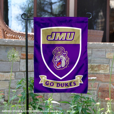 JMU Dukes Crest Shield Garden Flag and Yard Banner Cover