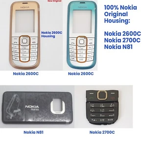 100% Genuine Original Nokia 2600c, N81, 2700c Front Keypad Back Cover Housing - Picture 1 of 8