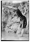 Miss Helen Foulds ready to dive into water c1900 OLD LARGE PHOTO