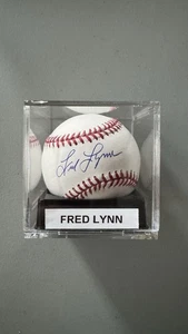 FRED LYNN ROMLB Signed Baseball Auto Autograph Red Sox Angels MLB Certification - Picture 1 of 3