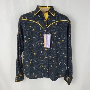 Panhandle Slim for Girls Western Shirt XL Pearl Snap Cotton Cowgirl Rodeo NWT - Picture 1 of 7