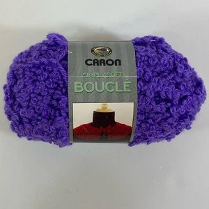 Caron Simply Soft Boucle Yarn Bulky 38 Yards 3oz Color GRAPE # 0013 - Picture 1 of 8