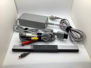 Nintendo OEM Wii Power Ac Adapter - Sensor Bar-AV Cable- Cleaned-Tested-Working - Picture 1 of 10
