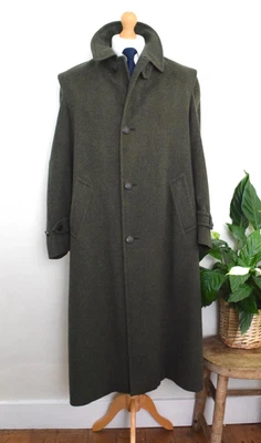 AQUASCUTUM Olive Loden Coat + Liner Size 40R/42R Large Leather 50R/52R Hubertus - Image 1 of 4