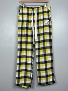 NFL Team Apparel Women's Steelers Black & Gold Drawstring Sleepwear Pants Size L - Picture 1 of 9