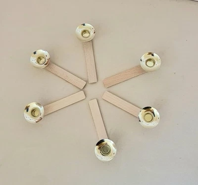 6 Kerzenhalter aus Buche, Ersatzteil für Pyramide - Bild 1 von 3