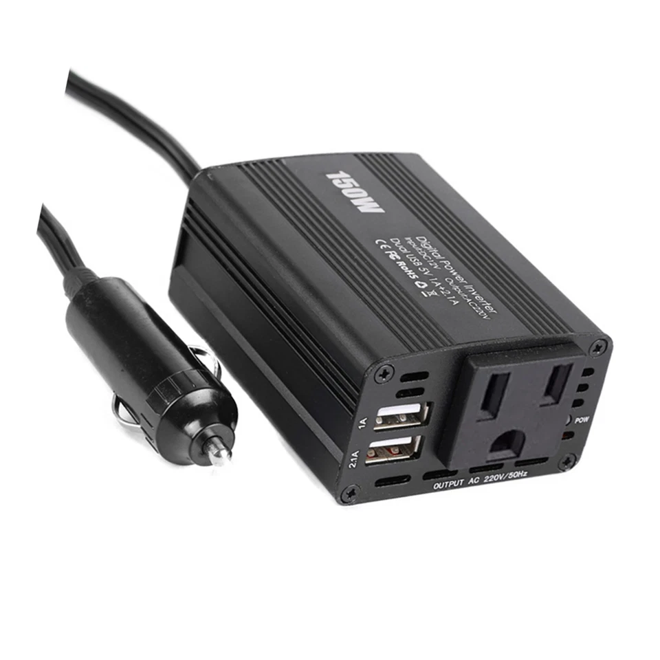 150W Car Inverter 12V To 110V Modified Sine Wave Power Converter Automobile Ele˜ - image 1 of 4
