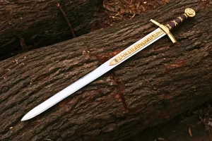 Handmade Merlin Excalibur Sword – Medieval Templar Gift for Him or Father - Afbeelding 1 van 7