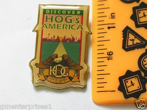 Harley Owners Group Hog Motorcycle Pin Discover America - Picture 1 of 1