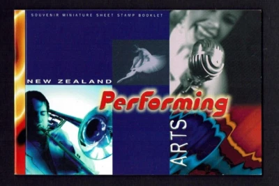 New Zealand: 1998, Performing Arts, $13.40, Stamp Booklet, 7 m/Sheets, MNH - Image 1 of 2