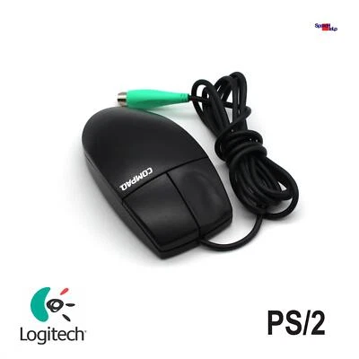 Logitech M-S34 Mouse PS/2 Connections Port Retro Vintage PS-2 Compaq 103179-168 - Image 1 of 3