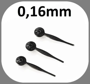 3 kleine Zeiger schwarz 0,16mm - BLACK 4mm - Subdial Chronozeiger ISA 8171.201 - Picture 1 of 5