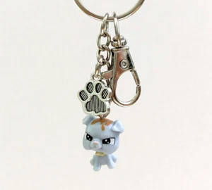 Littlest Pet Shop Schlüsselanhänger LPS Bullpup Scrapper Mad Blue Bull Hund Mini Handarbeit - Bild 1 von 4