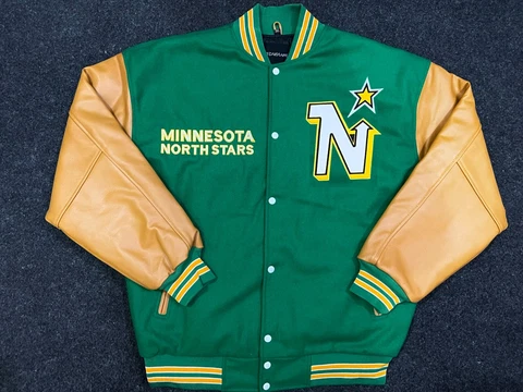 NHL Minnesota North Stars varsity jacket all sizes Cover