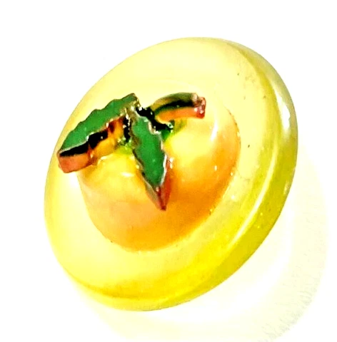 Celluloid Realistic Orange Button Cover