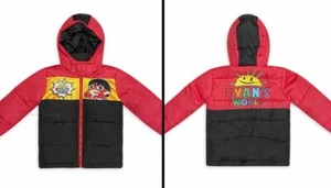 NWT Ryan's World Boys Puffer Jacket Size 4 5 6 7 Winter Coat Hood Kid Girl 4T 5T - Picture 1 of 6