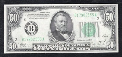 FR. 2105-B 1934-C $50 FRN FEDERAL RESERVE NOTE NEW YORK, NY GEM UNCIRCULATED - Image 1 of 2