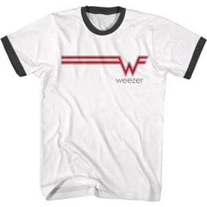 Weezer Flying W Band Logo Herren Ringer T-Shirt Rock Musik Merch - Bild 1 von 5