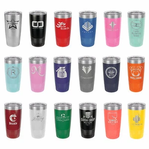 Personalized Custom 20 oz Insulated Travel Cups - Picture 1 of 7