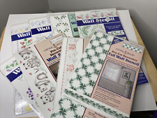8x Lot Vtg 90s STENCIL DECOR Wall Border Stencil by Plaid Assorted NEW OLD STOCK