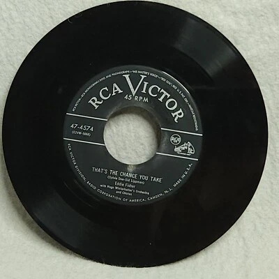 Eddie Fisher Hugo Winterhalter Orchestra Forgive Me Thats The Chance You Take 45 - Image 1 of 4