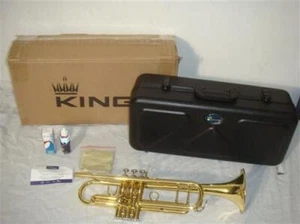 KING KTR411 PERFORMANCE SERIES Bb MARCHING TRUMPET LAQUER FINISH - Picture 1 of 16