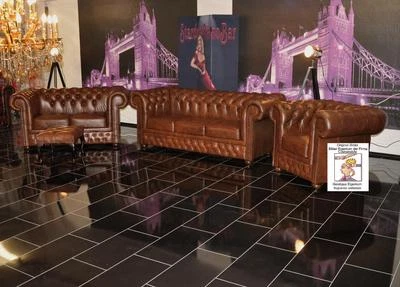 Chesterfield Thomas Kissen   Premium Leder 3+2+1 Kombination  A100 - Bild 1 von 4