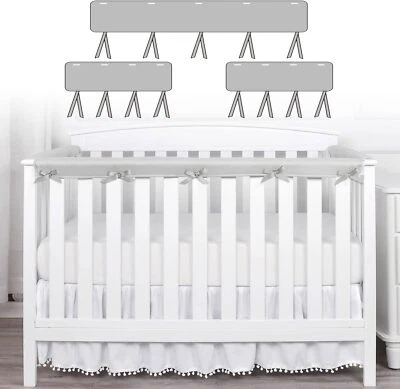 3/4 piezas cubiertas de riel de cuna protector seguro protector de dentición envoltura para cuna estándar Foto 1 de 4