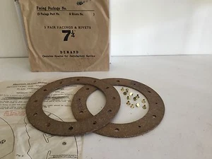 Austin 7 & Big 7, 1937-1938. Pair of Clutch Linings and Rivets, NOS. - Picture 1 of 6