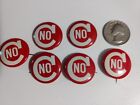 Vintage No On C Political Proposal Campaign Pin Back Button Pins Lot Of 6