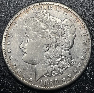 1886 S Morgan Silver Dollar $1 Better Grade VF+ Very Fine - Picture 1 of 2