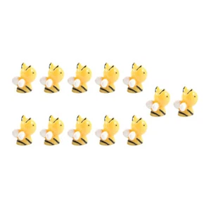 12pcs Bumble Bees Garden Tree Sculpture Yard Insect Decor Miniature Yellow Bees - Picture 1 of 12