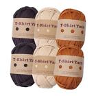 6 Pack Set Knitting YarnT-shirt Yarn DIY Knitted Fabric Soft Elastic Fabric