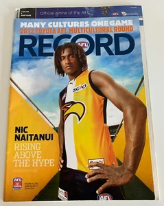 AFL FOOTBALL RECORD Nic Naitanui Cover Carlton Vs Hawthorn Hawks Round 14 2012 - Picture 1 of 5