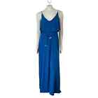 NWT MICHAEL KORS Chain Strap Flutter Maxi Dress in Radiant Blue WOMEN'S XXL