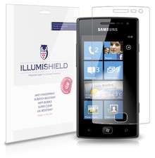 iLLumiShield Phone Screen Protector w Anti-Bubble/Print 3x for Samsung Omnia W