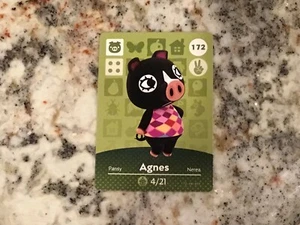 AGNES 172 Animal Crossing Amiibo Authentic Nintendo Mint Card From Series 2 - Picture 1 of 1