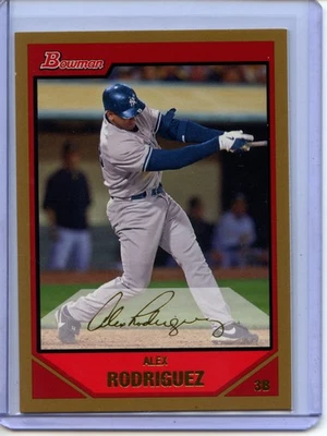 2007 Bowman Baseball GOLD Parallel #200 Alex Rodriguez - New York Yankees - Image 1 of 2