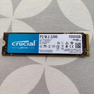 Crucial P2 1TB M.2 NVMe PCIe SSD/Solid State Drive - Photo 1/8
