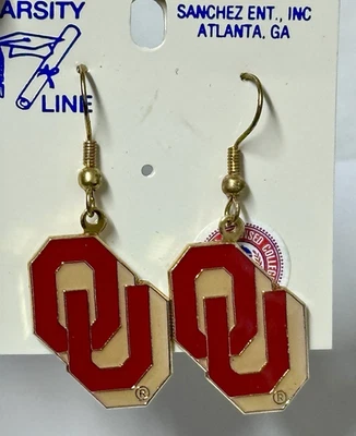 Pendientes Sooners de la Universidad de Oklahoma NCAA. Foto 1 de 4