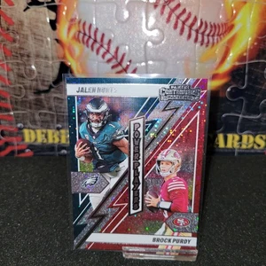 2024 Contenders Power Players Jalen Hurts Brock Purdy Sparkle #7 - Picture 1 of 2