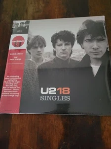 U2 18 Singles Greatest Hits 2 LP Neon Orange Vinyl 180G Bono Limited Edition NEW - Picture 1 of 5