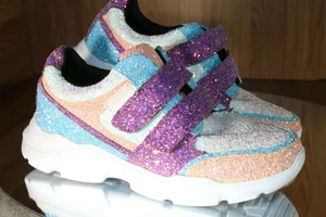 Kidpik Mädchen Gr. 5M Glitzer ROCK Star super glitzernde Schuhe flache Schuhe bequem! - Bild 1 von 12