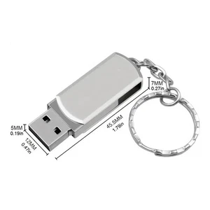 Rotatable Metal USB 2.0 Flash Drives Key Chain Pen Drive Devices For Laptop - Afbeelding 1 van 21