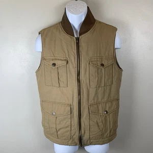 Red Camel Hunting Vest Mens Medium Khaki Tan Insulated Pockets Outdoors Gorpcore - Picture 1 of 10