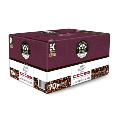 Suite Ejecutiva Café Tostado Oscuro Keurig K-Cup Cápsulas, Paquete de 70 Foto 1 de 4