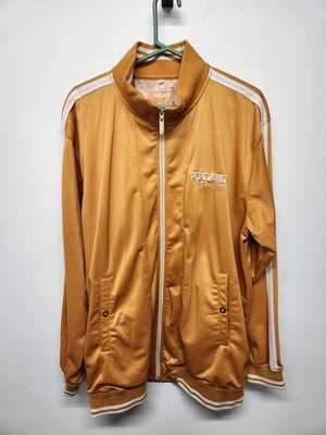 Chaqueta/suéter vintage Pepe Jeans Soul para hombre mostaza cremallera completa, talla 2XL Foto 1 de 4