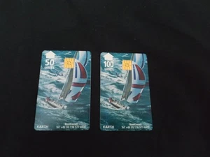 Extremely Rare Phone cards - Set Of Two 50U & 100U - Karth Boatcomm - Picture 1 of 1