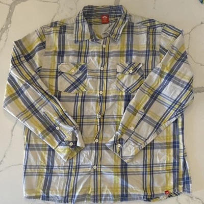 Camisa con botones Eastern Mountain Sports EMS para hombre talla XL azul blanco amarillo/0126 Foto 1 de 4