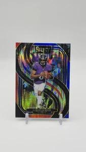 2024 Panini Select Lamar Jackson Premier Level Red Blue Shock Prizm Ravens - Picture 1 of 2